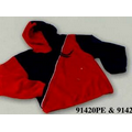Premium Polar Fleece Colorblock Hooded Pullover with Piping